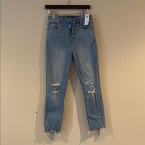 A&F Curve Love High Rise Super Skinny Ankle Jeans